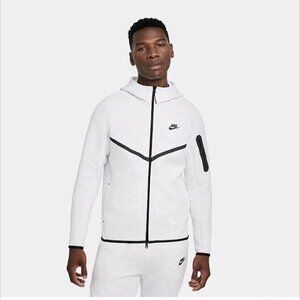 Nike Tech Fleece Windrunner Full Zip Hoodie Light Gray HV0949 051 Men's Size XL